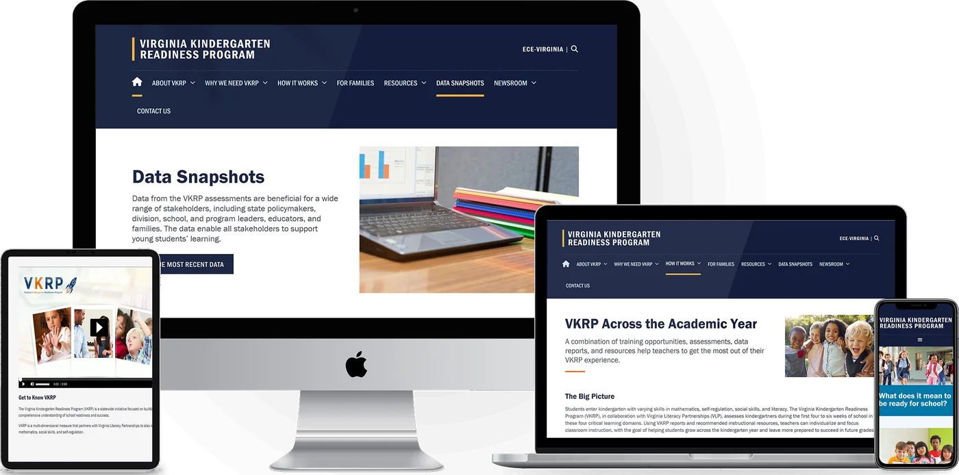 Virginia Kindergarten Readiness Program on desktop, tablet, and phone